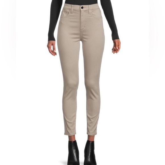 Theory Cream Skinny Lamb Leather Pants Jeans Sz 00 - Picture 1 of 9